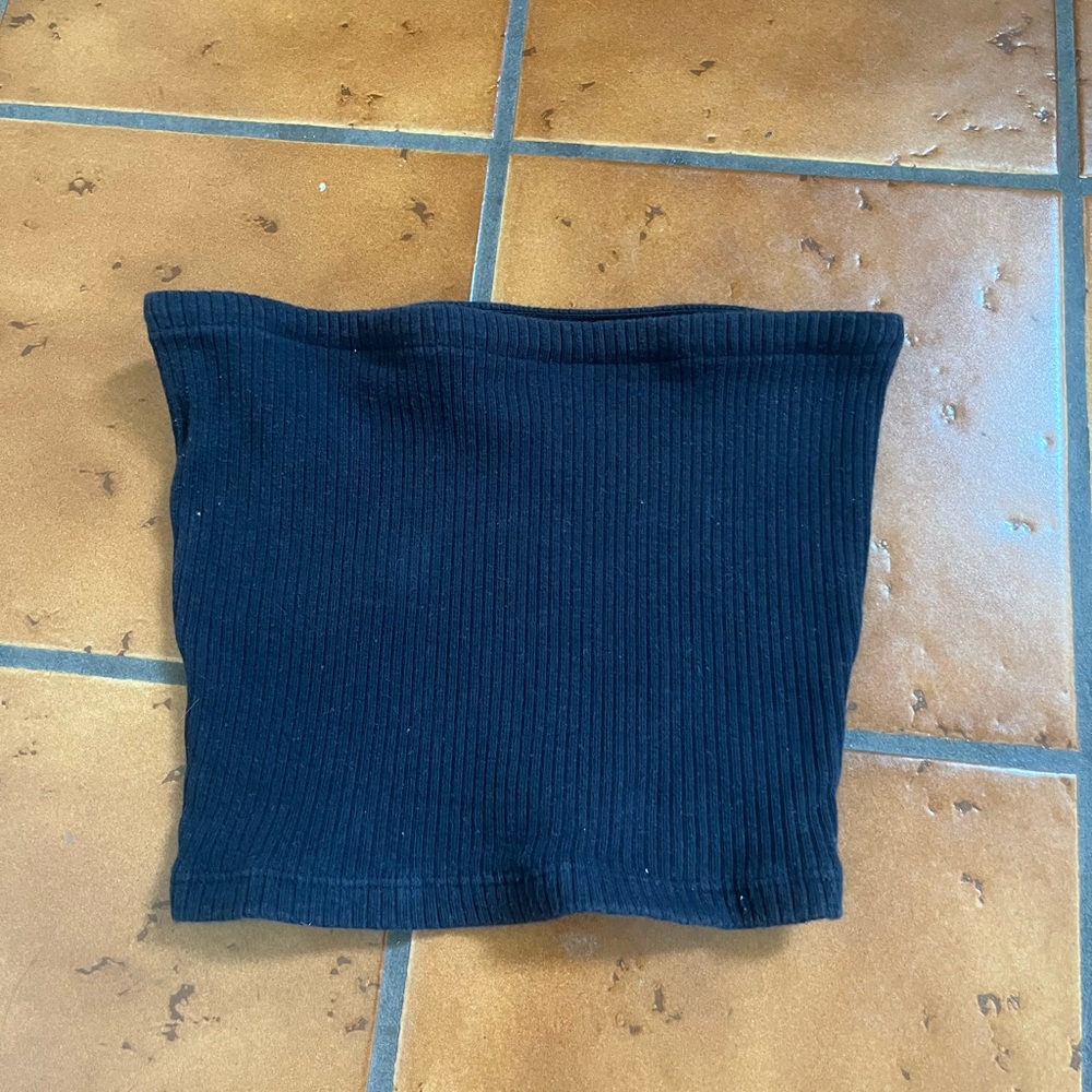 Urban Outfitters Black Ribbed Tube Top Size xs